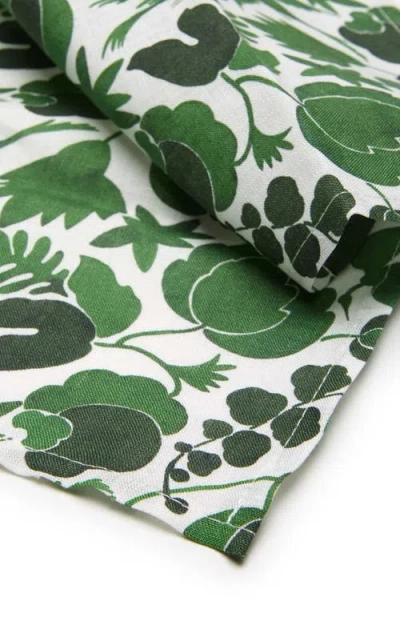 La Doublej Large Napkins Set Of 2 In Wildbird Small Green