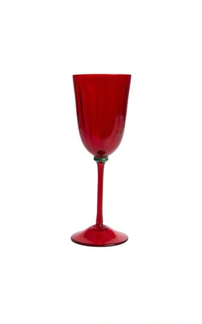 La Doublej Wine Rainbow Glasses Set Of 2 In Red