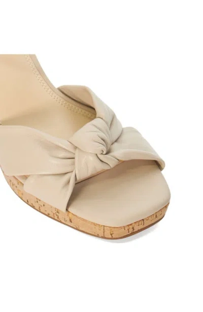 Dune London Kaino Ankle Strap Platform Wedge Sandal In Ecru