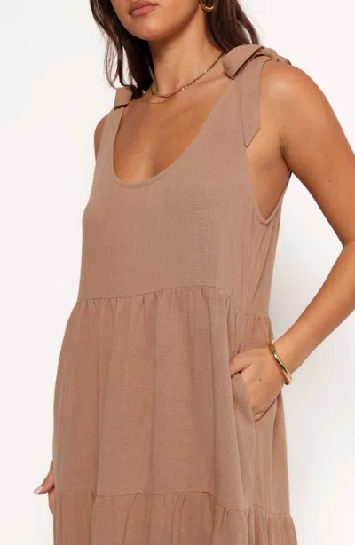 Petal And Pup Petal & Pup Marcy Linen Midi Dress In Neutral