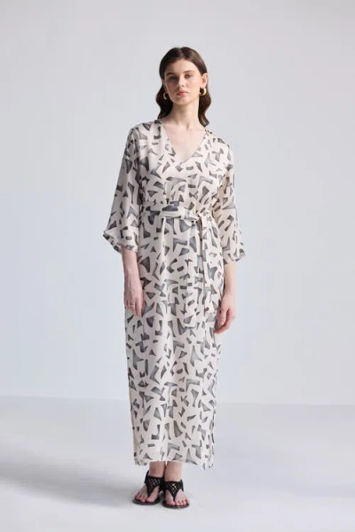 Reistor Maxi Dress With Side Slits In Mosaic In Mosaic