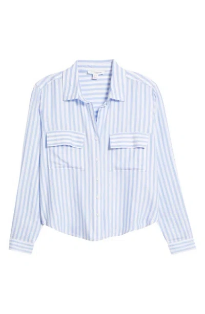 Beachlunchlounge Fallon High-low Button-up Shirt In Moscow Lilac