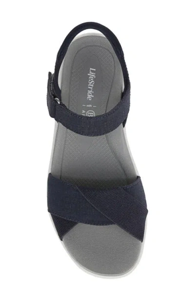 Bzees Lifestride Lane Sandal In Navy