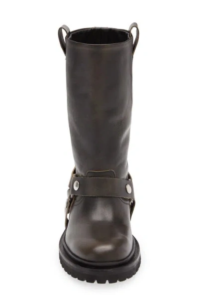 Golden Goose Kurt Boots In Black Leather With Buckle In Black