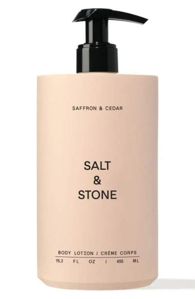 Salt & Stone Saffron & Cedar Body Lotion With Niacinamide 15 oz / 450 ml In Saffron & Cedar