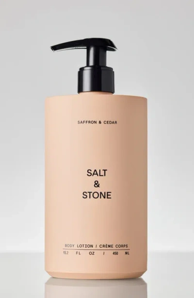Salt & Stone Saffron & Cedar Body Lotion With Niacinamide 15 oz / 450 ml In Saffron & Cedar