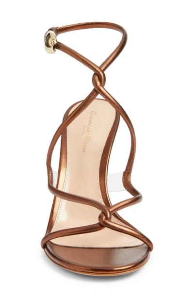 Gianvito Rossi Black Mamba Heeled Sandals 85 In Brown