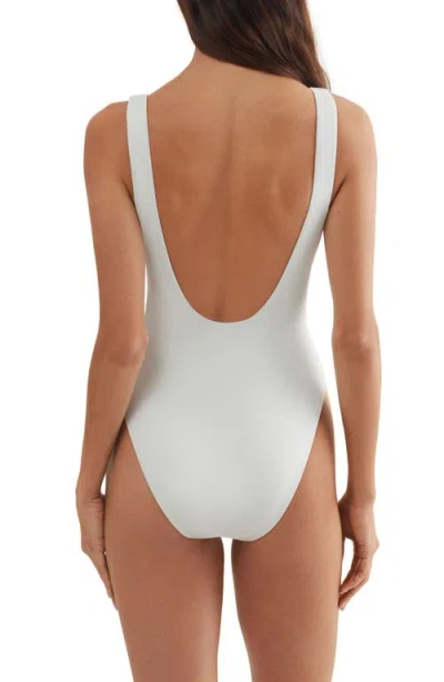 Polo Ralph Lauren Zipper Scoop-neck Tank One-piece Swimsuit In White