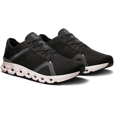 On Cloud X 4 Trainers In Black/asphalt