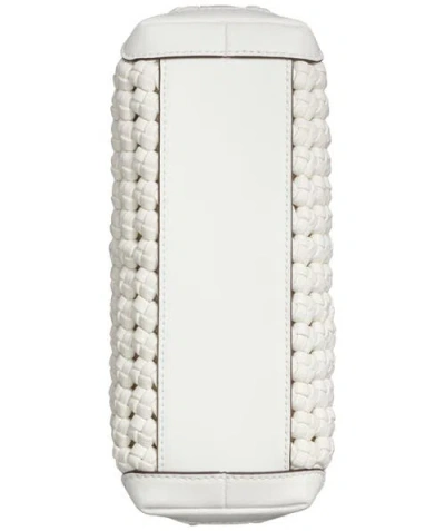 Donna Karan Cashmere Woven Small Crossbody Bag In Brilliant White