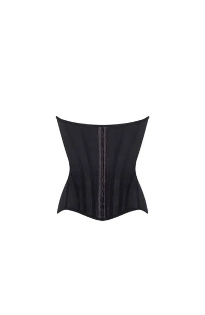 Milla Smart Heart-shaped Low-waist Black Fitted Corset