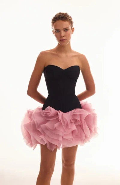 Milla Smart Heart-shaped Low-waist Black Fitted Corset