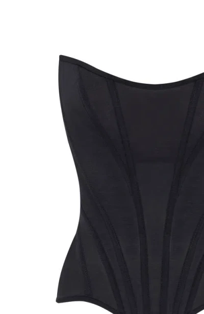 Milla Chic Low-waist Black Fitted Corset