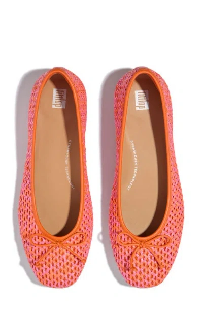 Fitflop Delicato Woven Mary Jane Flat In Multi