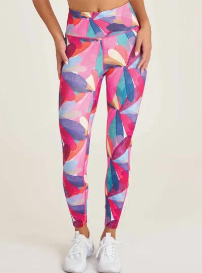 Thrive Societe Overlap Pocket 7/8 Leggings In Petal Print In Multi