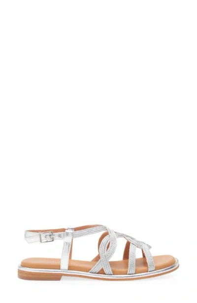 Regarde Le Ciel Elma Ankle Strap Sandal In Silver