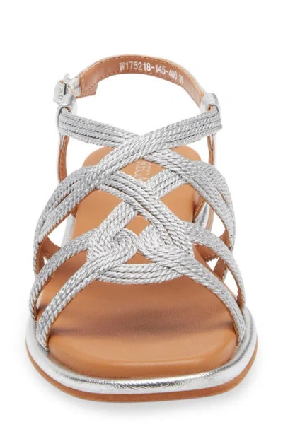 Regarde Le Ciel Elma Ankle Strap Sandal In Silver