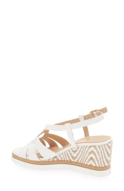 Regarde Le Ciel Madison Slingback Platform Wedge Sandal In Garment White
