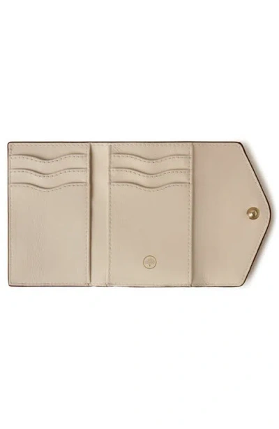 Mulberry Bifold Leather Card Case In Eggshell