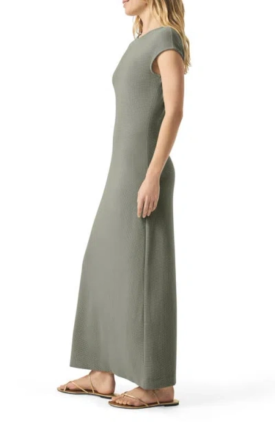 Splendid Cap Sleeve Waffle Scuba Maxi Dress In Soft Vob