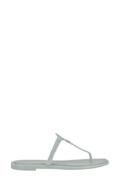 Calvin Klein Women's Edhen Logo T-strap Flat Jelly Sandals In Light Green 331