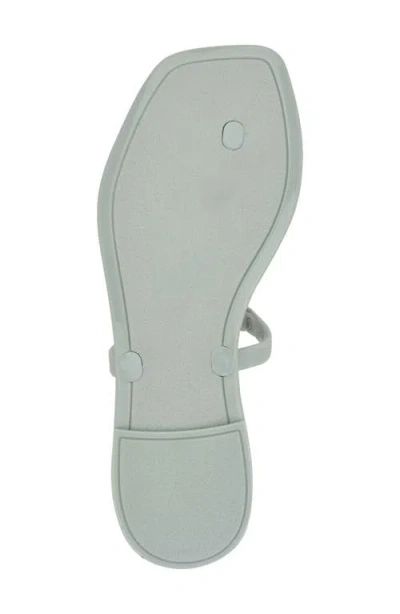 Calvin Klein Women's Edhen Logo T-strap Flat Jelly Sandals In Light Green 331