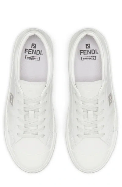 Fendi Valentino Garavani Multicolor Fabric And Mesh True Act Sneakers In White