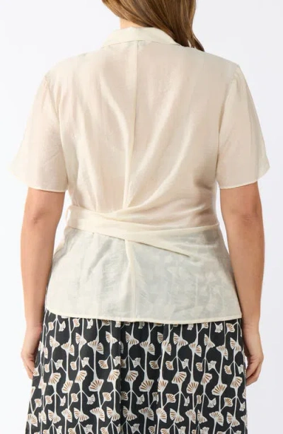 Estelle Sandstrom Tie Front Button-up Shirt In Ivory