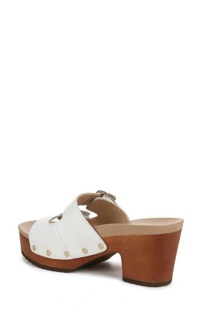 Dr. Scholl's Original Vibe Wood-bottom Sandals In White