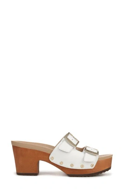 Dr. Scholl's Original Vibe Wood-bottom Sandals In White