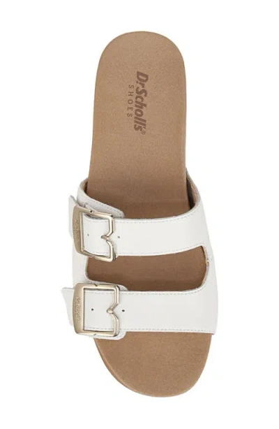 Dr. Scholl's Original Vibe Wood-bottom Sandals In White
