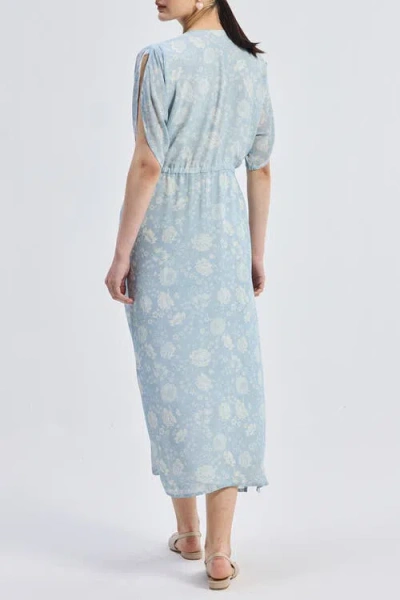Reistor Maxi Gathered Dress In Floral Whispers