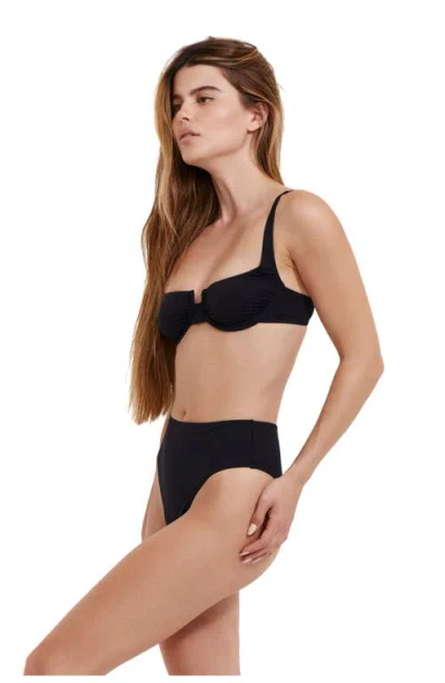 Flirtt Gottex Solid Underwire Bikini Top In Black