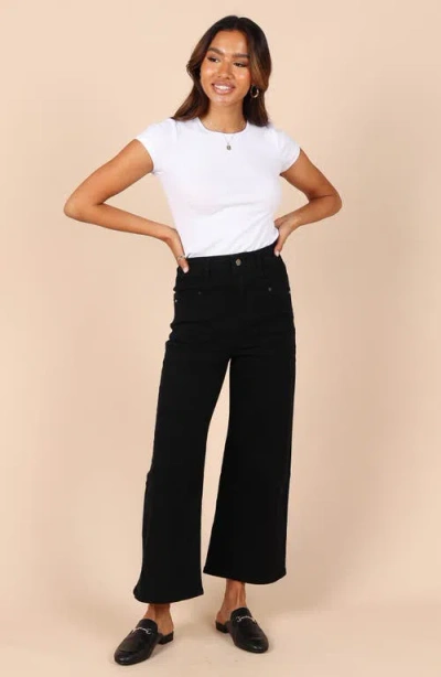 Petal And Pup Petal & Pup Georgette High Waist Bootcut Pants In Black