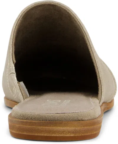 Toms Women's Jade Mules In Champagne Metallic Suede