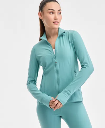 Id Ideology Women's Studio Full-zip Jacket, Exclusively At Macy's In Green Fog