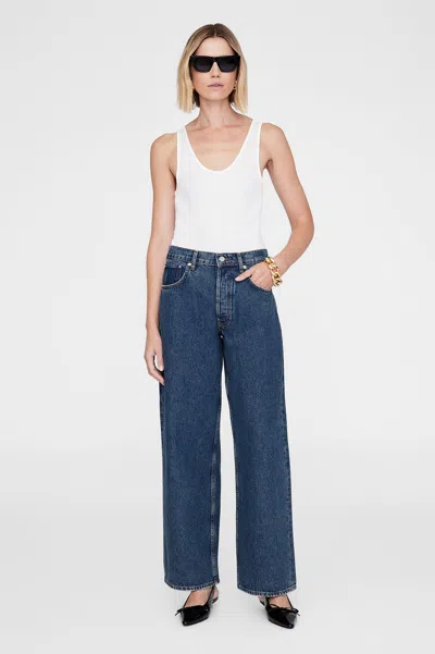 Anine Bing Indigo-blue Kate Jeans Women In Brown