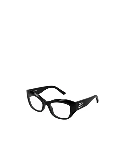 Balenciaga Eyewear Butterfly Frame Glasses In Black