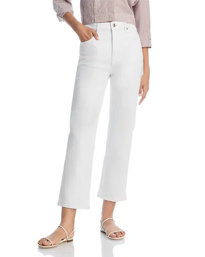 Frame The Pencil Crop High Waist Ankle Slim Straight Leg Jeans In White