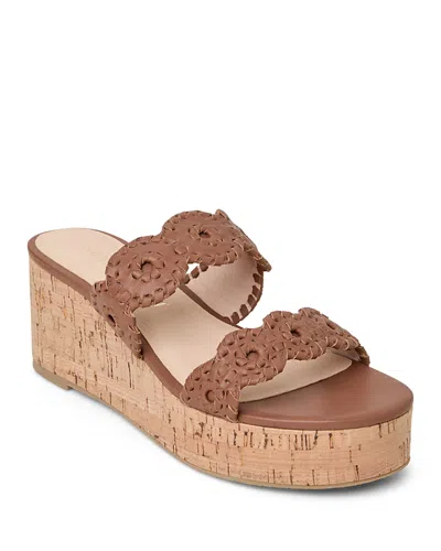 Jack Rogers Laurin Platform Wedge Sandal In Cognac