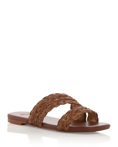 Castaã±er Braided-strap Slides In Chocolate