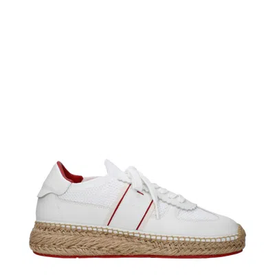 Christian Louboutin Louboutin Sneakers Provencal Man Fabric White
