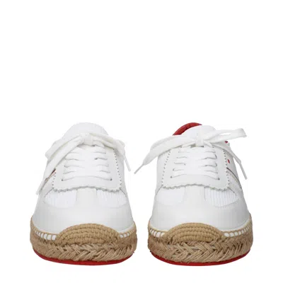 Christian Louboutin Louboutin Sneakers Provencal Man Fabric White