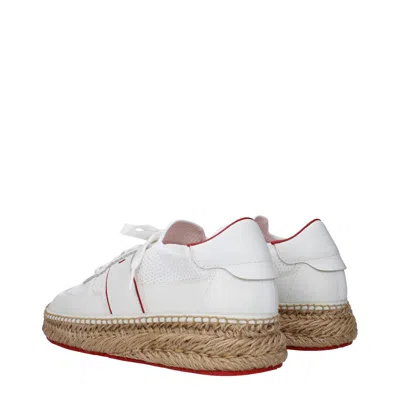 Christian Louboutin Louboutin Sneakers Provencal Man Fabric White