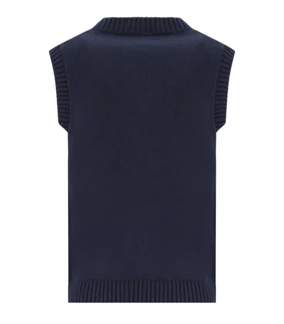 Mm Max Mara Max Mara Scafati Blue Knitted Vest In Blue