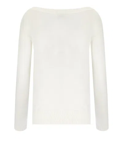 Mm Max Mara Max Mara Svago White Pullover In White
