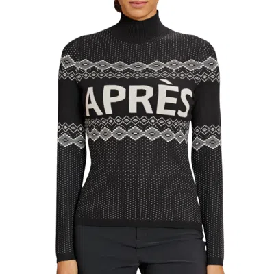 Alp N Rock Aurora Jacquard Mock Neck Sweater In Black