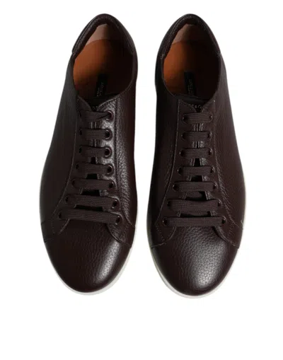 Dolce & Gabbana Black Low Top Men Saint Tropez Sneakers Men's Shoes In Black And White