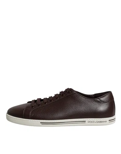 Dolce & Gabbana Black Low Top Men Saint Tropez Sneakers Men's Shoes In Black And White