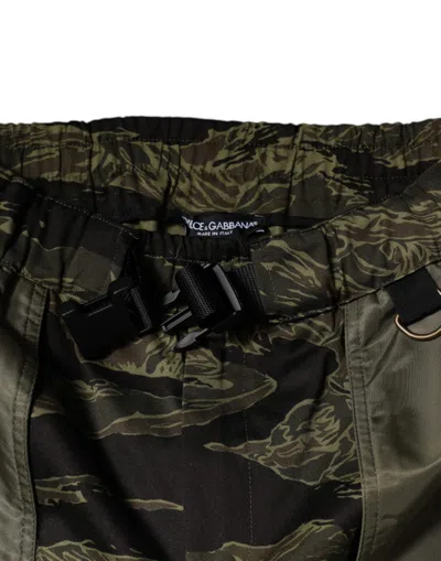 Dolce & Gabbana Green Cotton Jogger Cargo Men's Pants In Green